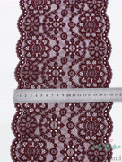 KB0023 Кружево-стрейч цвет Винный, шир.18,5 см