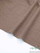 S0225 Вареный (стираный) хлопок с эффектом крэш «Клетка цвета какао»