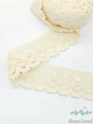 KR0010 Кружево хлопковое вязаное цвет Бежевый шир 5,5 см