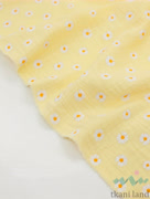 M0401 Муслин двухслойный «Ромашки на желтом»