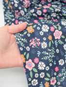 K4119 Сатин «Цветочная поляна на синем»