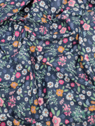 K4119 Сатин «Цветочная поляна на синем»