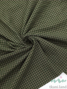 S0227 Вареный (стираный) хлопок с эффектом крэш «Клетка цвета зелени»