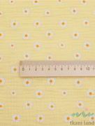 M0401 Муслин двухслойный «Ромашки на желтом»