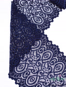 KB0032_n Кружево-стрейч цвет Темно-синий шир.185мм