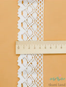 KR0078 Кружево хлопковое вязаное  цвет Теплый белый шир.4,5см