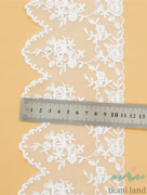 KR_S0002 Кружево на сетке 11 см цвет Теплый белый (1121309)