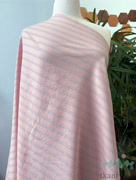 S0230 Вареный (стираный) хлопок с эффектом крэш «Полоска светло-розовая»