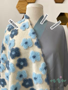 HE0007 Шерпа голубые цветы на белом (7)