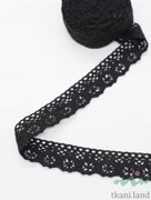 KR0075 Кружево хлопковое вязаное цвет Черный шир. 2см