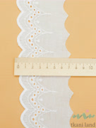 KR_B0155 Кружево на батисте 6 см цвет Теплый белый