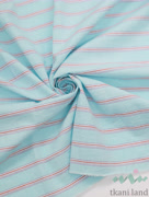 S0229 Вареный (стираный) хлопок с эффектом крэш «Полоска светло-голубая»
