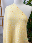 M0401 Муслин двухслойный «Ромашки на желтом»