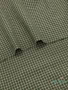 S0227 Вареный (стираный) хлопок с эффектом крэш «Клетка цвета зелени»