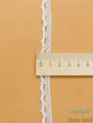 KR0061_n Кружево хлопковое вязаное цвет Теплый белый шир.1см