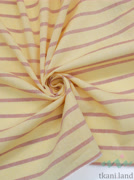S0233 Вареный (стираный) хлопок с эффектом крэш полоска «Полоска на банановом»