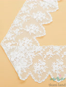 KR_S0002 Кружево на сетке 11 см цвет Теплый белый (1121309)