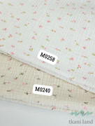 M0240 Муслин двухслойный «Мелкий цветочный принт на молочном»