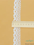 KR0073_n Кружево хлопоковое вязаное цвет Теплый белый шир. 3 см