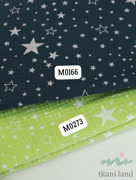 M0166 Муслин двухслойный «Звезды на серо-синем»