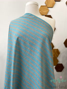 S0234 Вареный (стираный) хлопок с эффектом крэш полоска «Голубой этюд»