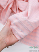 S0230 Вареный (стираный) хлопок с эффектом крэш «Полоска светло-розовая»