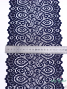 KB0032_n Кружево-стрейч цвет Темно-синий шир.185мм