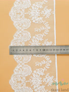 KR_S0001 Кружево на сетке 14 см цвет Теплый белый (zx-90)