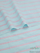 S0229 Вареный (стираный) хлопок с эффектом крэш «Полоска светло-голубая»