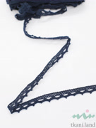 KR0077 Кружево хопковое вязаное цвет Синий шир. 1см