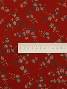 FL0244 Фланель «Букет полевых цветов на красном»