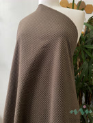 S0226 Вареный (стираный) хлопок с эффектом крэш «Клетка цвета Шоколад»