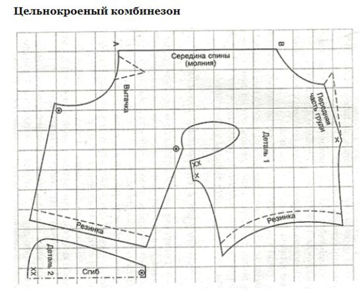 Цельнокроеный комбинезон