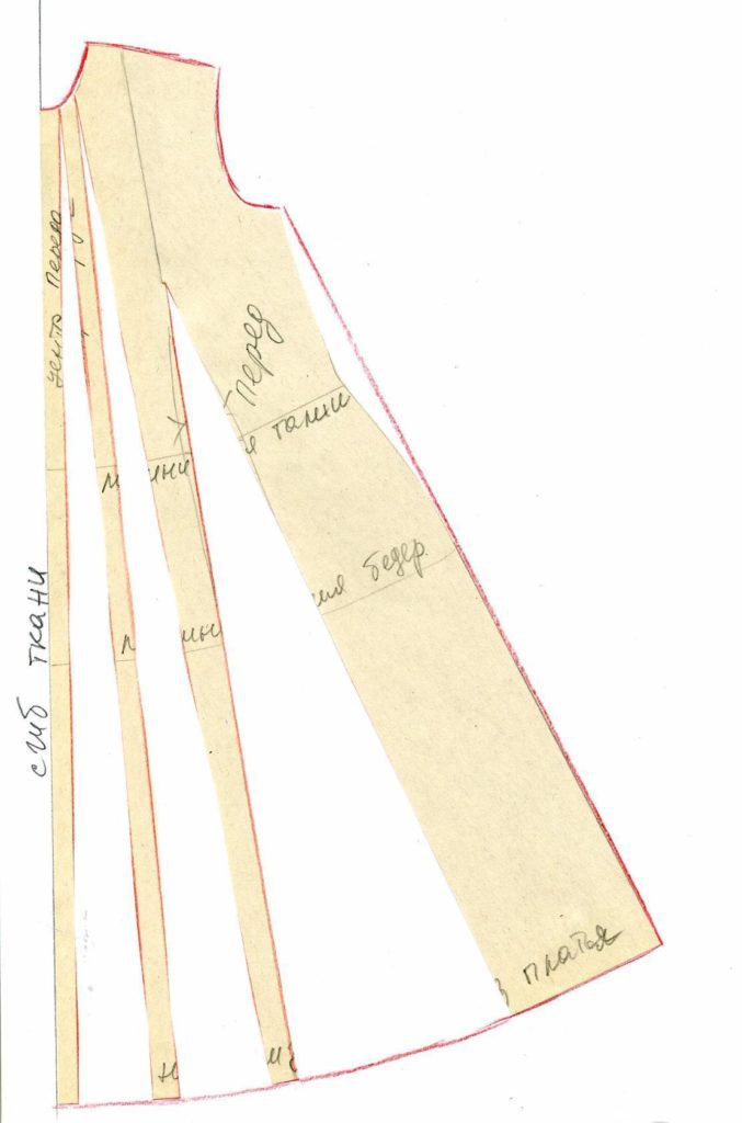 Моделирование выкройки платья для беременных