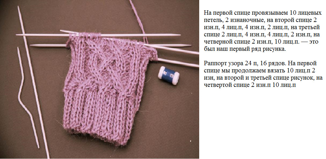 Уроки вязания варежек, мастер класс