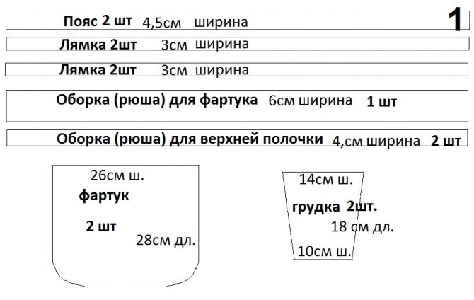 Разбираем пошив школьного фартука с выкройками своими руками